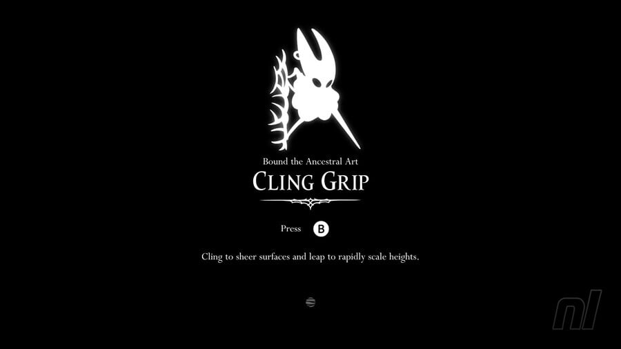 Imagem do Knight usando a Garra de Louva-a-Deus para escalar